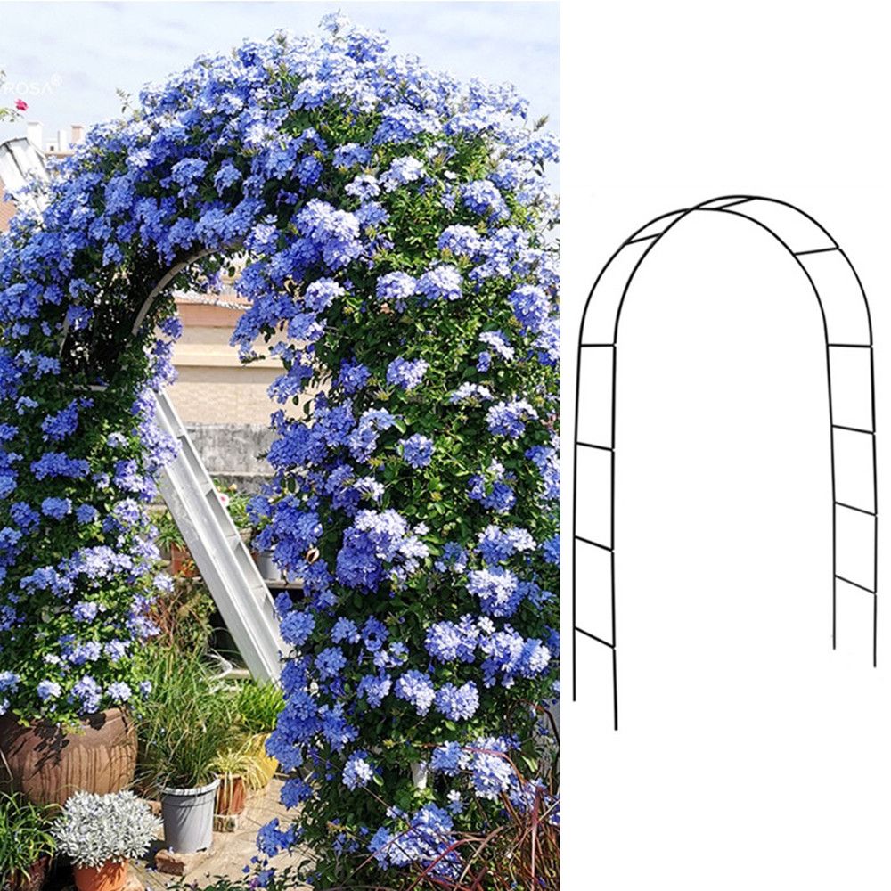 7'8" H x 4'5" W Metal Garden Arch Trellis,Adjustable Arbor Trellis for Garden Climbing Plants Support, Black
