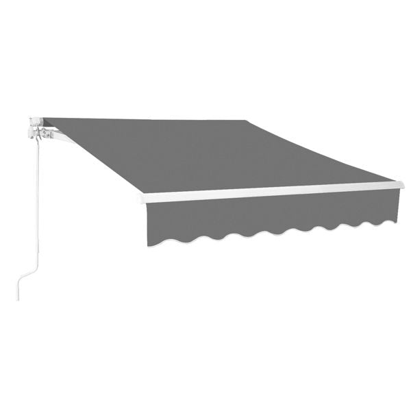 78"D x 102"W x 59"H retractable awning Grey