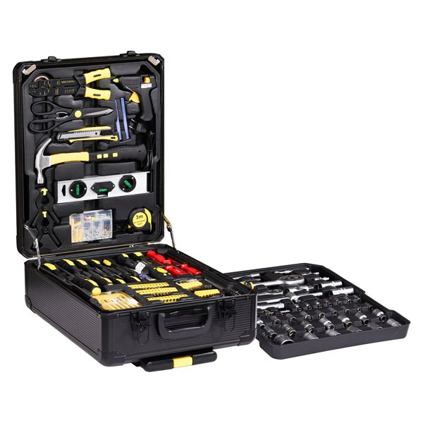 799pcs Aluminum Trolley Case Tool Set Black Yellow