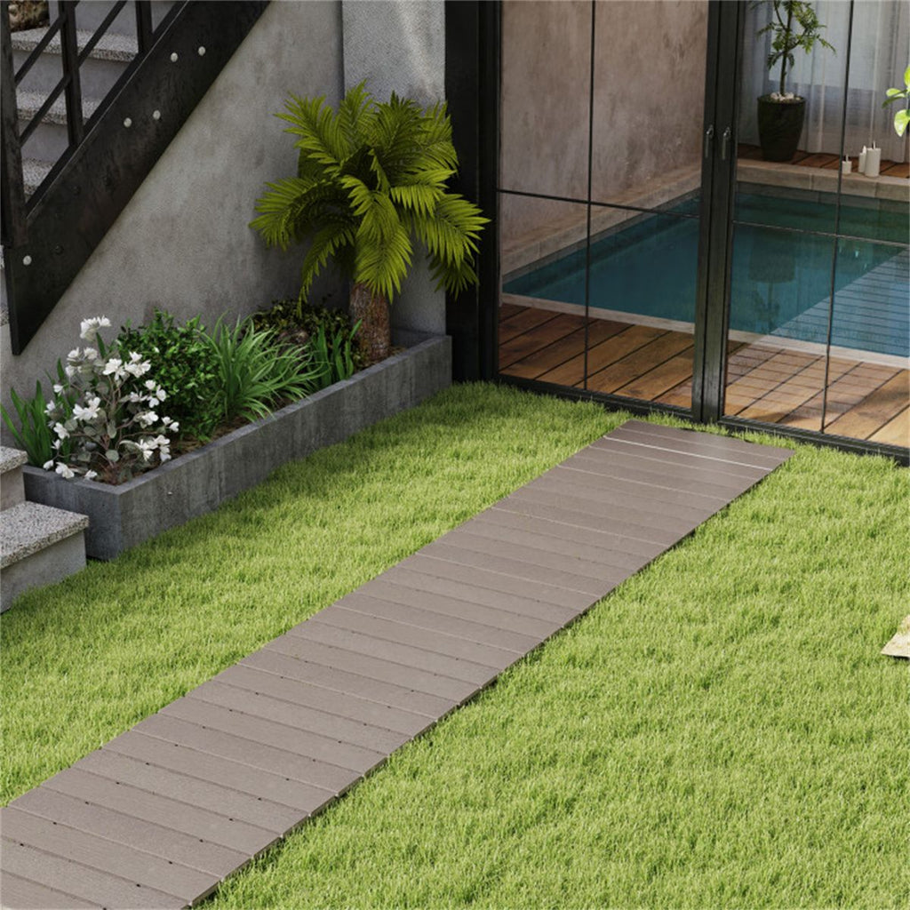 8 Ft gray outdoor garden walkway 95" x 17" x 0.5"
