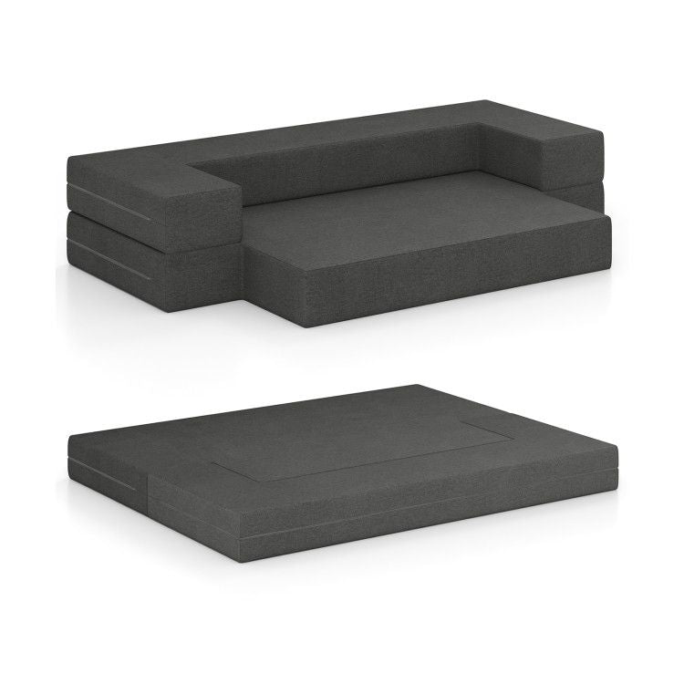 8 Inch Convertible Folding Sofa Bed with Washable Cover