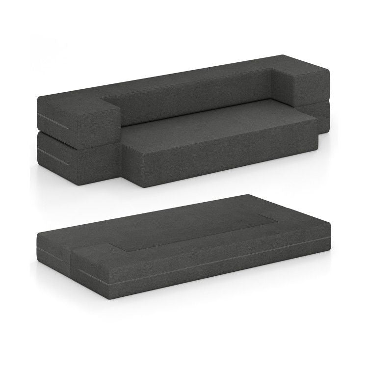 8 Inch Convertible Folding Sofa Bed with Washable Cover