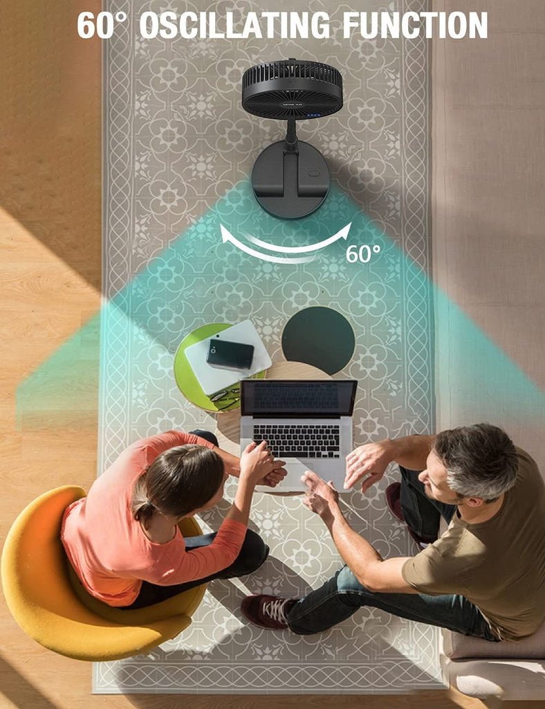 8-Inch Foldaway Oscillating Fan with Remote Control