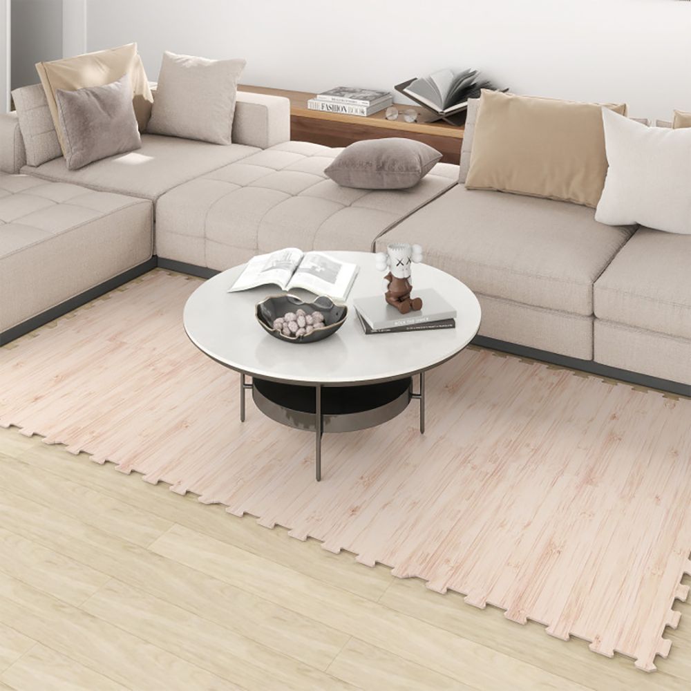 8 Pieces EVA Foam Floor Tiles with Wood Texture