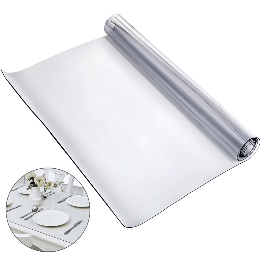80 x 42 inch ClearTableCover Protector, 2mm Thick Clear Desk ProtectorTablePads, Plastic Tablecloth Table ProtectorforDining RoomTable