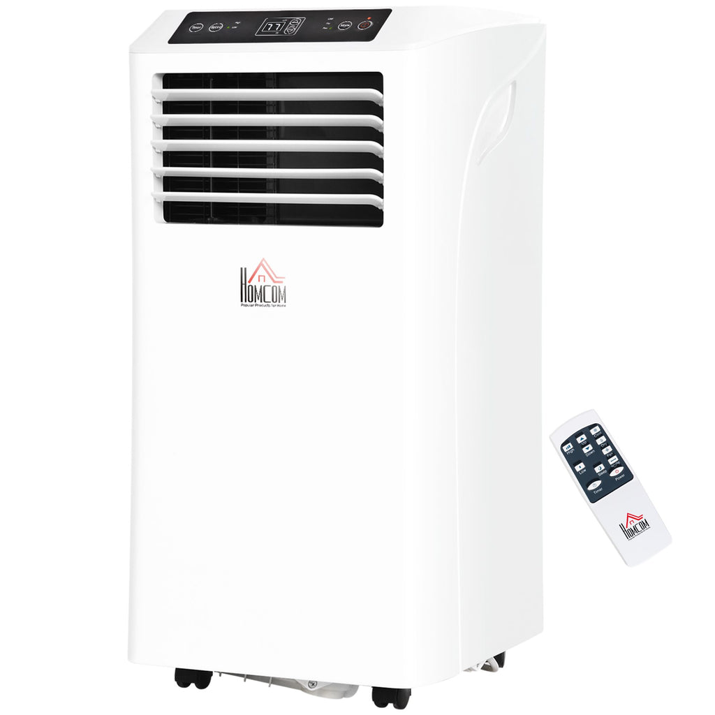 8000 BTU Portable Air Conditioner, Built-in Cool, Dehumidifier, Fan Modes, with Remote Controller, LED Display, White