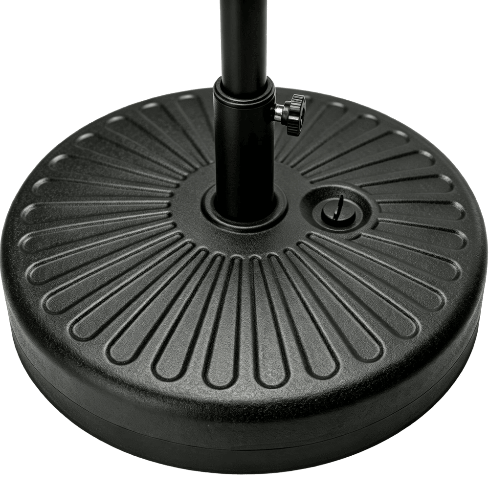 81 lb Heavy Duty Fillable Patio Umbrella Base Water & Sand Weighted StandforMarket Umbrellas, Fits 1.0"2" Pole Diameter, Black
