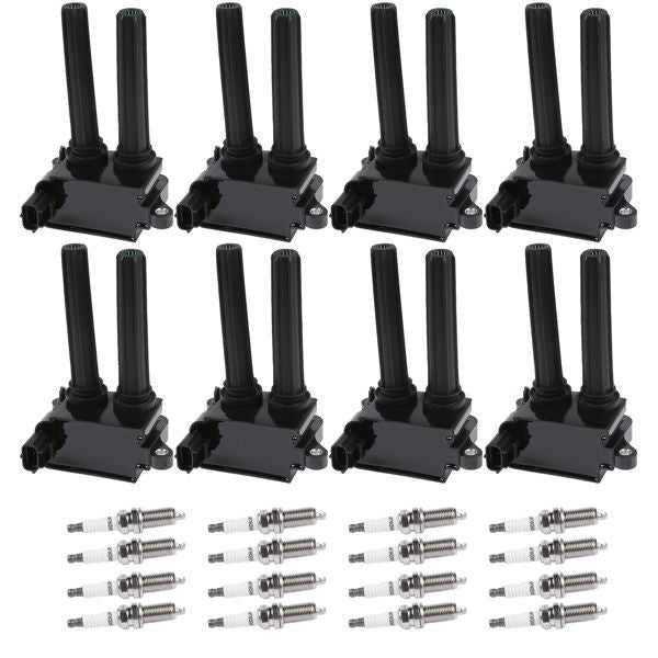 8X Ignition Coil & 16X Iridium Spark Plug for Jeep Commander Dodge Charger Ram