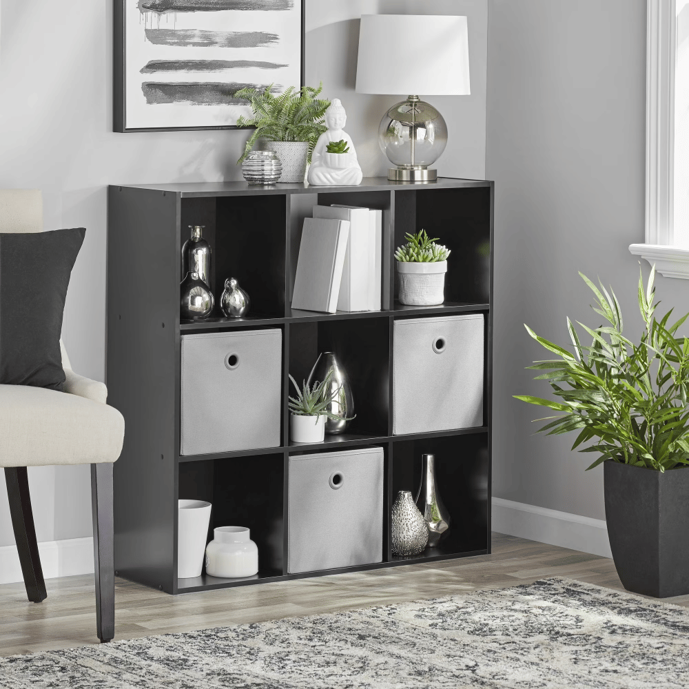 9 Cube Storage Organizer, Black