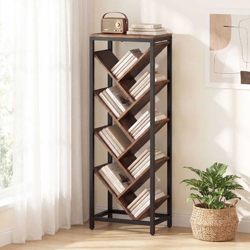 9-Tier Freestanding Bookcase for Hardcover Books