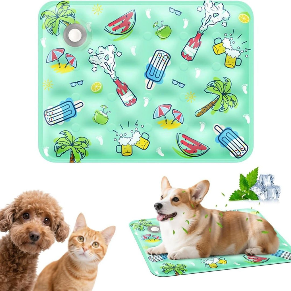90*60 cm Dog Cooling Mat, 2026 New Summer Pet Mats, Portable Pet Cooling Pad for Travel, Washable Gel Coolings Mat for Dogs and Cats Indoor Outdoor, Reusable Chill Pad Suitable for All Pets