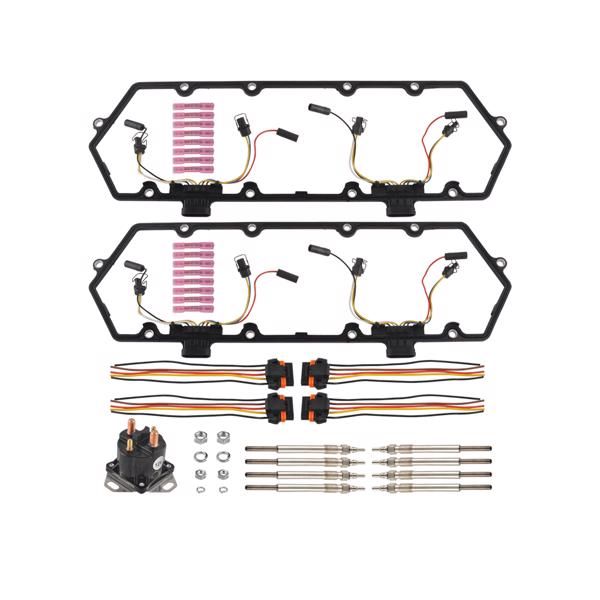 94-97 Ford 7.3L Glow Plugs Gasket & Glow Plugs MT030014 (Ban sale on Amazon) (No support for unconditional return)