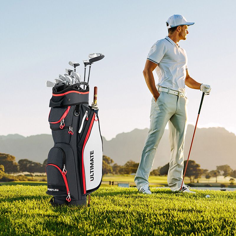 9.5 Inch Golf Cart Bag with 14 Way Dividers Top Organizer