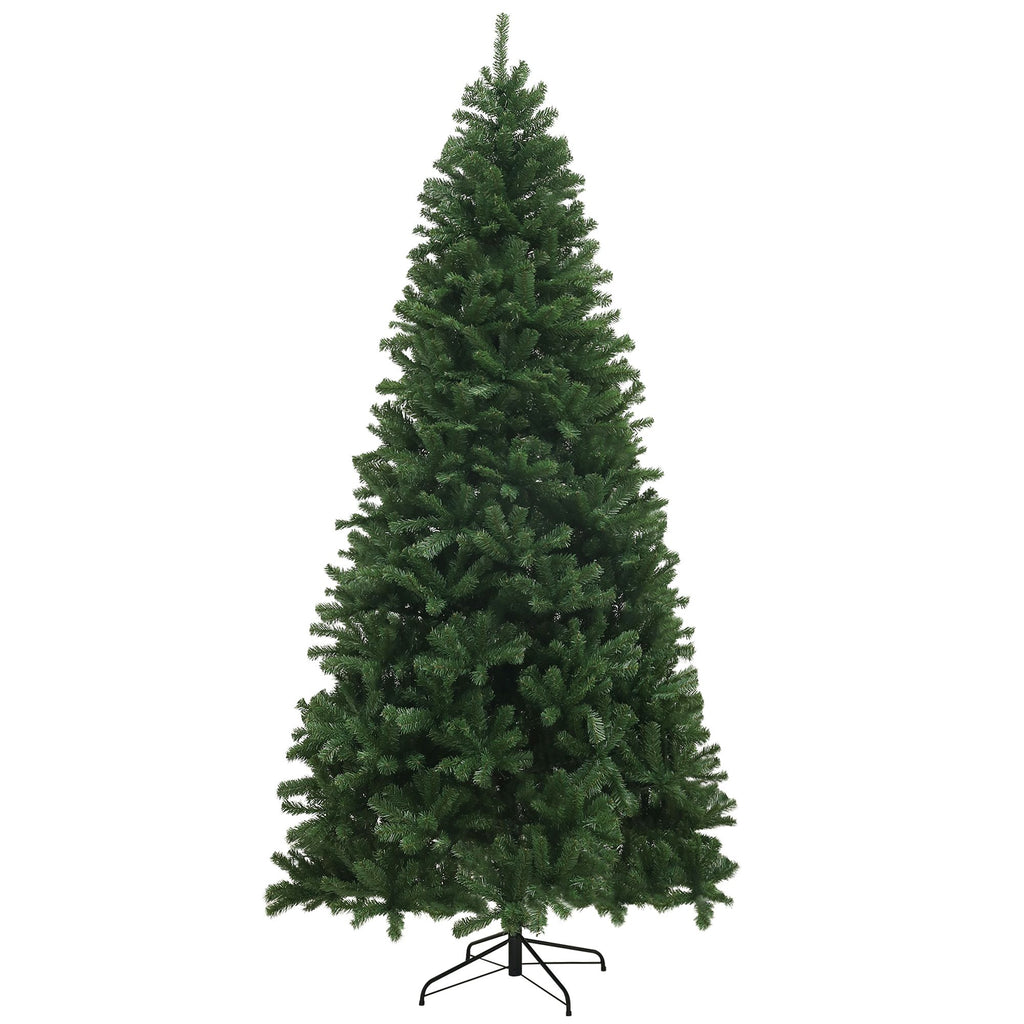 9ft Artificial Christmas Trees with 2132 Branch Tips, Auto Open and Steel Base, Green