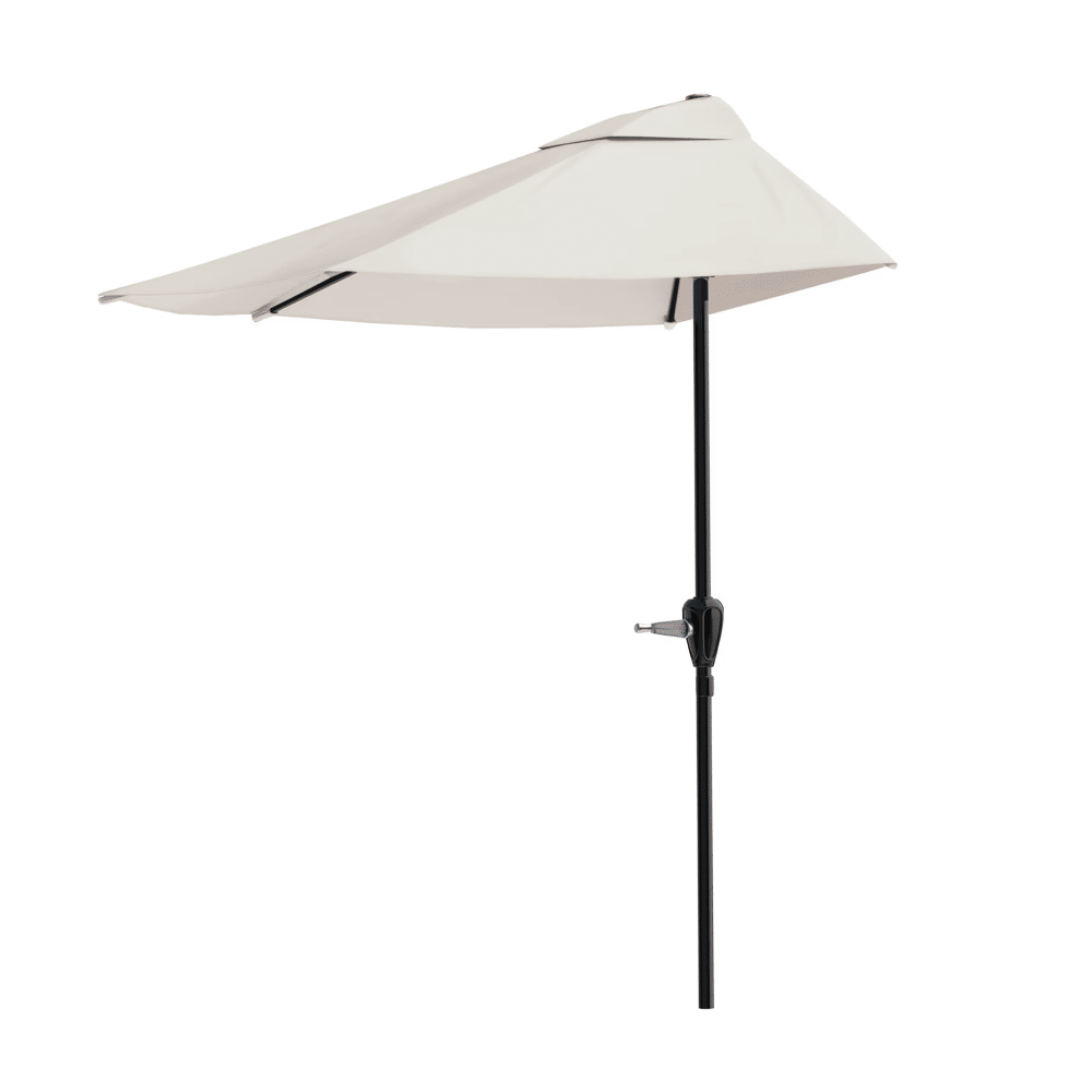 9ft Half UmbrellaforBalcony, Porch, or Deck, Tan