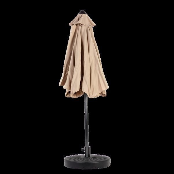 9FT Outdoor Patio Umbrella Outdoor Table Umbrella with Push Button Tilt and Crank, Market Umbrella 6 Sturdy Ribs , Deck, Backyard, Pool (Base Not Included) - ( khaki )