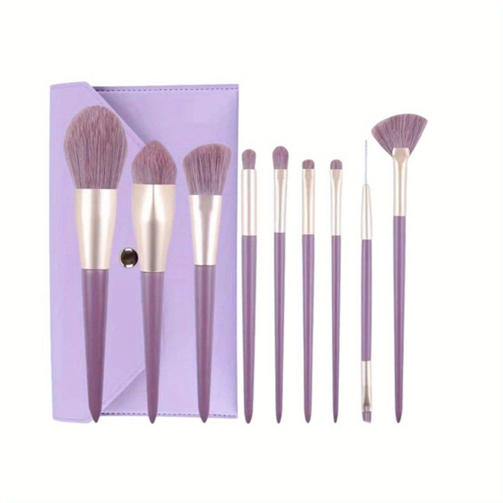 9PCS Little Purple Potato Makeup Brush Set - A seamless portable brush for beginners, including concealer, blush and brush, soft beauty tools(Not available on Amazon platform)