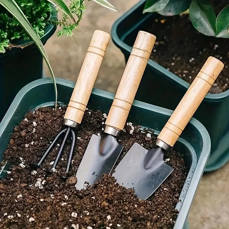 3Pcs/Set, Mini Garden Tool Set, Indoor, Small Plants, Cactus, Vegetables, Digging, Weeding, Flower Pot, Gardening Tools