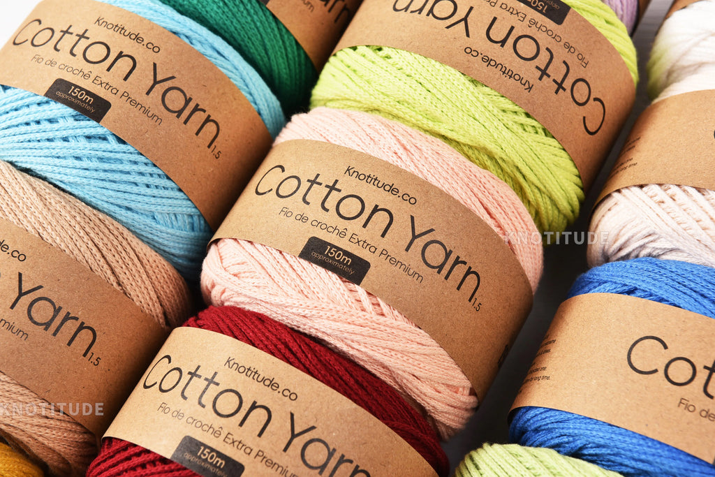 1.5mm Cotton Yarn 150m Ball For Knitting And Crochet
