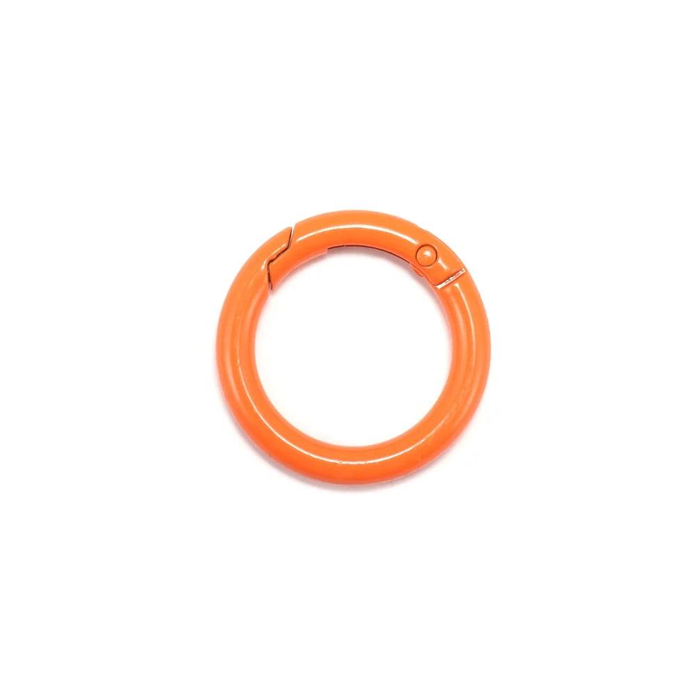 5Pcs/Lot  Metal Gate O Spring Clasps Openable Round Carabiner Keychain Bag Clips Hook Connector For DIY Buckles Jewelry Making