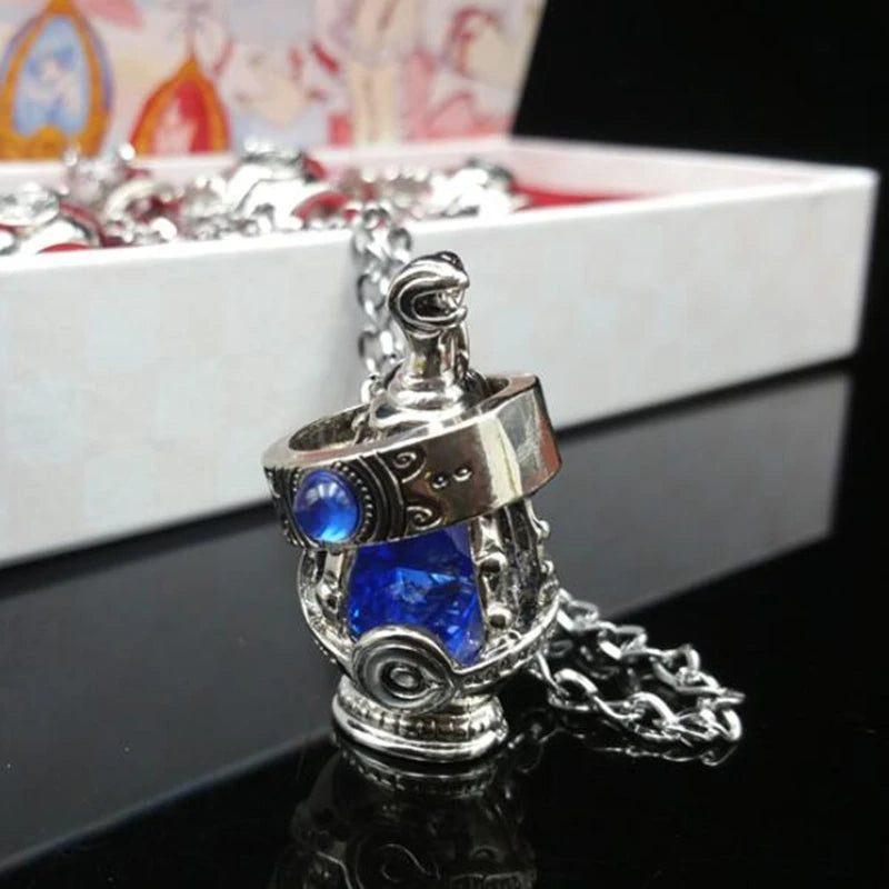 Anime Puella Magi Madoka Magica Soul Gem Necklace Crystal Pendant Ring Cosplay Costumes Lovers Jewelry Set Accessoies Prop