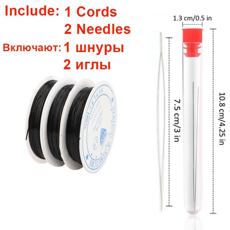 Plastic Crystal DIY Beading Stretch Cords Elastic Line With Beading Needles Scissors Wire String jeweleri thread String Thread