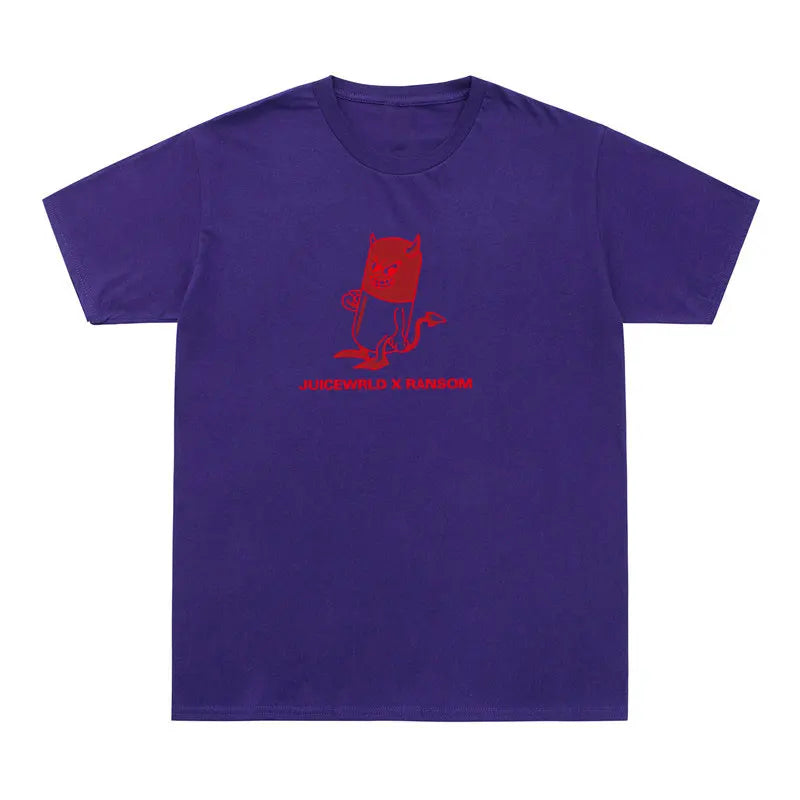 Fashion Juicewrld X Ransom T Shirt Men Women Cotton O-Neck T-Shirt Rapper Hip Hop Tee Shirts Juicewrld Brand Swag Tee Tops