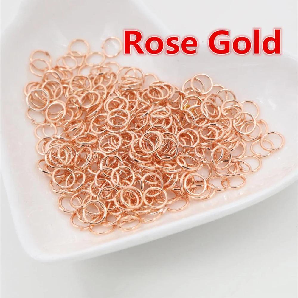 200pcs/Lot 3/4/5/6/7/8/10mm Metal DIY Jewelry Findings Open Single Loops Jump Rings & Split Ring for jewelry making