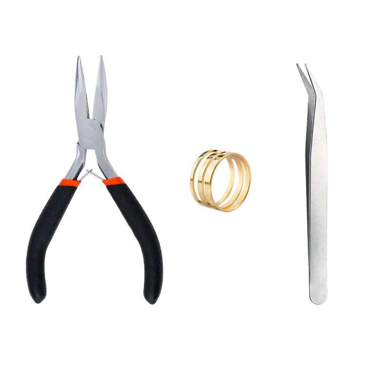 Jewelry Findings Kits With Open Jump Rings Lobster Clasps Hooks Pliers Tweezers for DIY Bracelet Necklace Making Handmade Craft