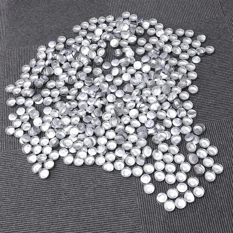 100/200pcs Aluminum Tea Light Tins Can Scented Making Container Empty Case for Holding DIY Making (Silver) - Winord