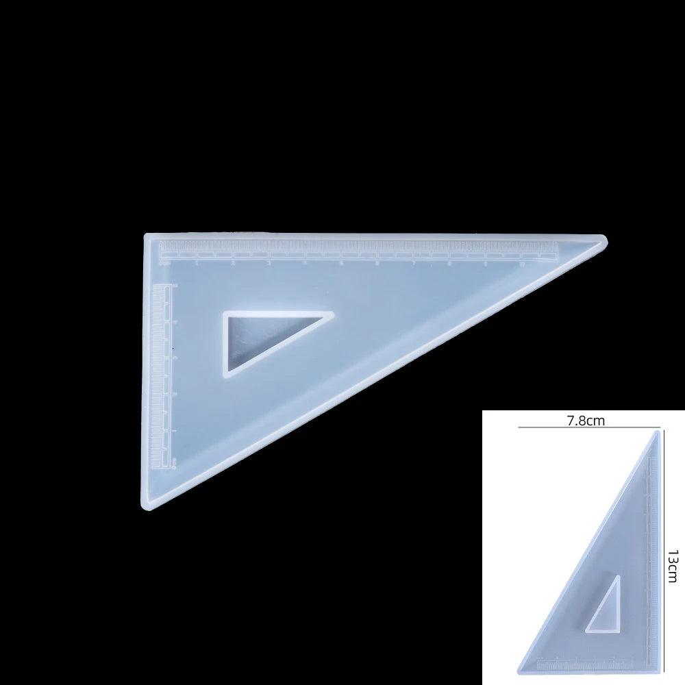 Ruler Epoxy Resin Silicone Mold Protractor Triangle Right Angle Ruler Mould DIY Craft Jewelry Making Tools Resin Casting Molds
