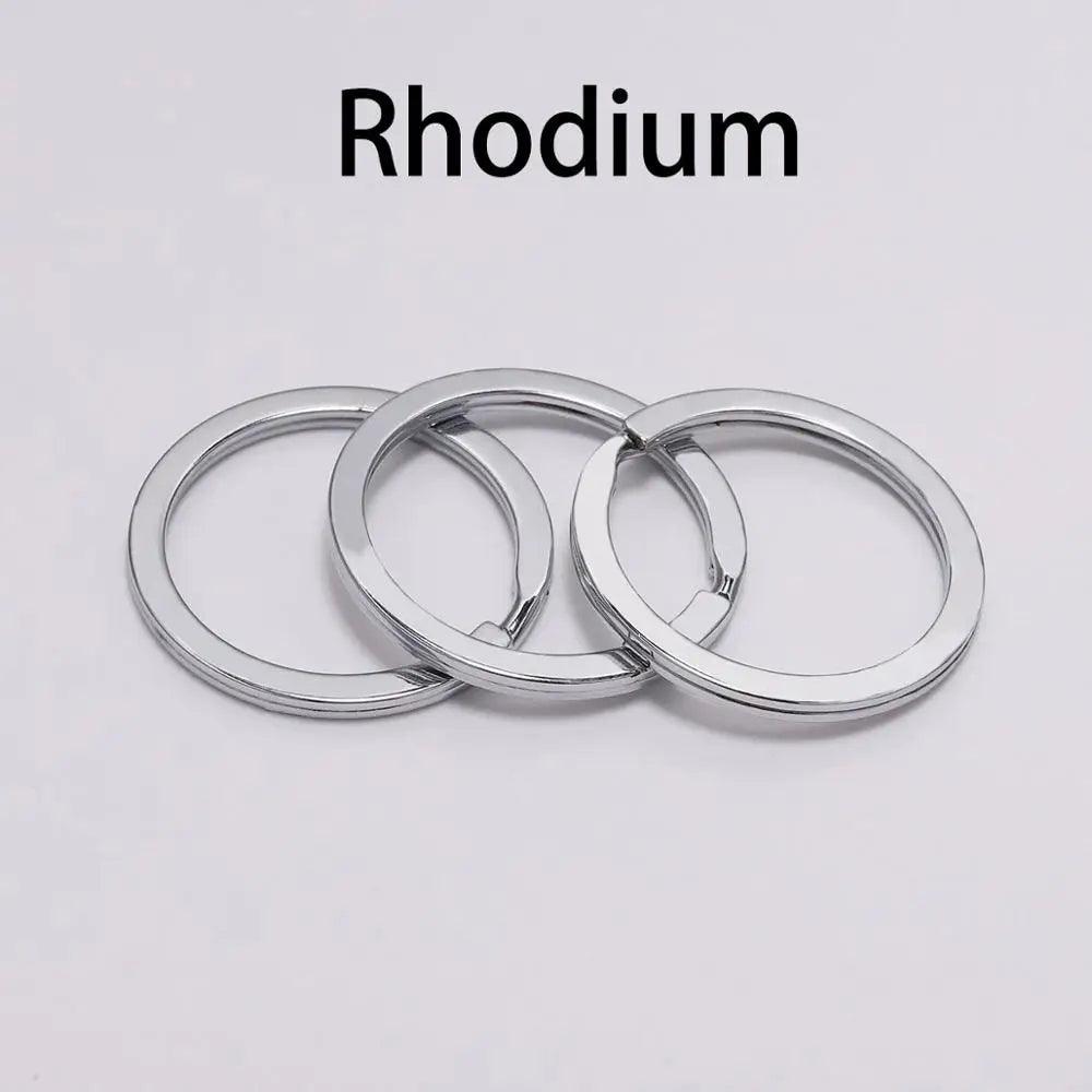10Pcs/Lot 25 28 30mm Gold Round Key Ring Llaveros Clasp Findings Key Chain Split Ring Plated Key Ring For Jewelry Making