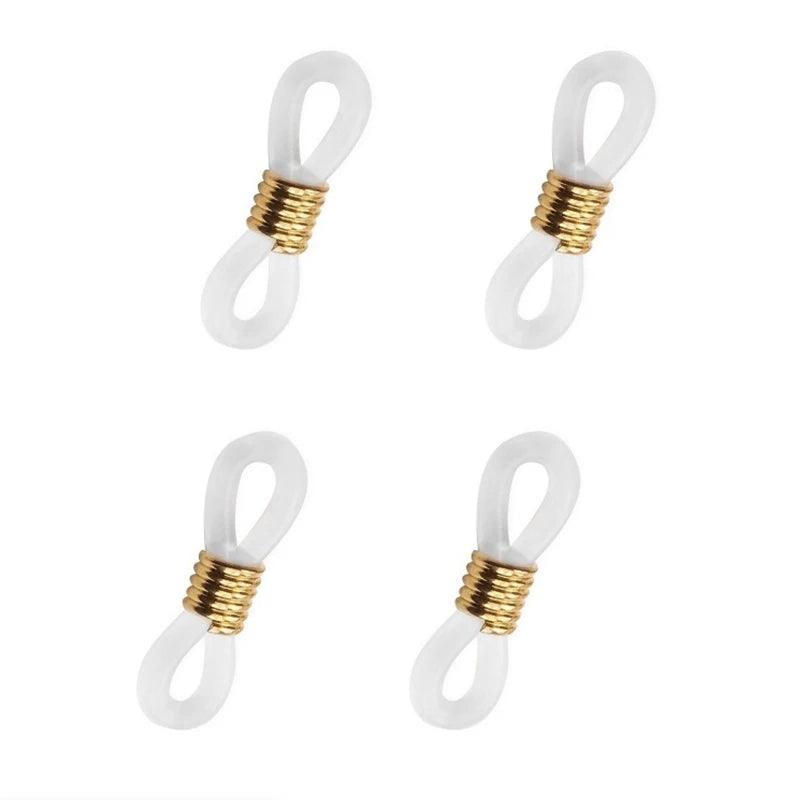 50pcs Eyeglass Chain Ends Adjustable Silicone Rubber Connectors For DIY Sunglasses Eye Glasses Holder Necklace Jewelry Making