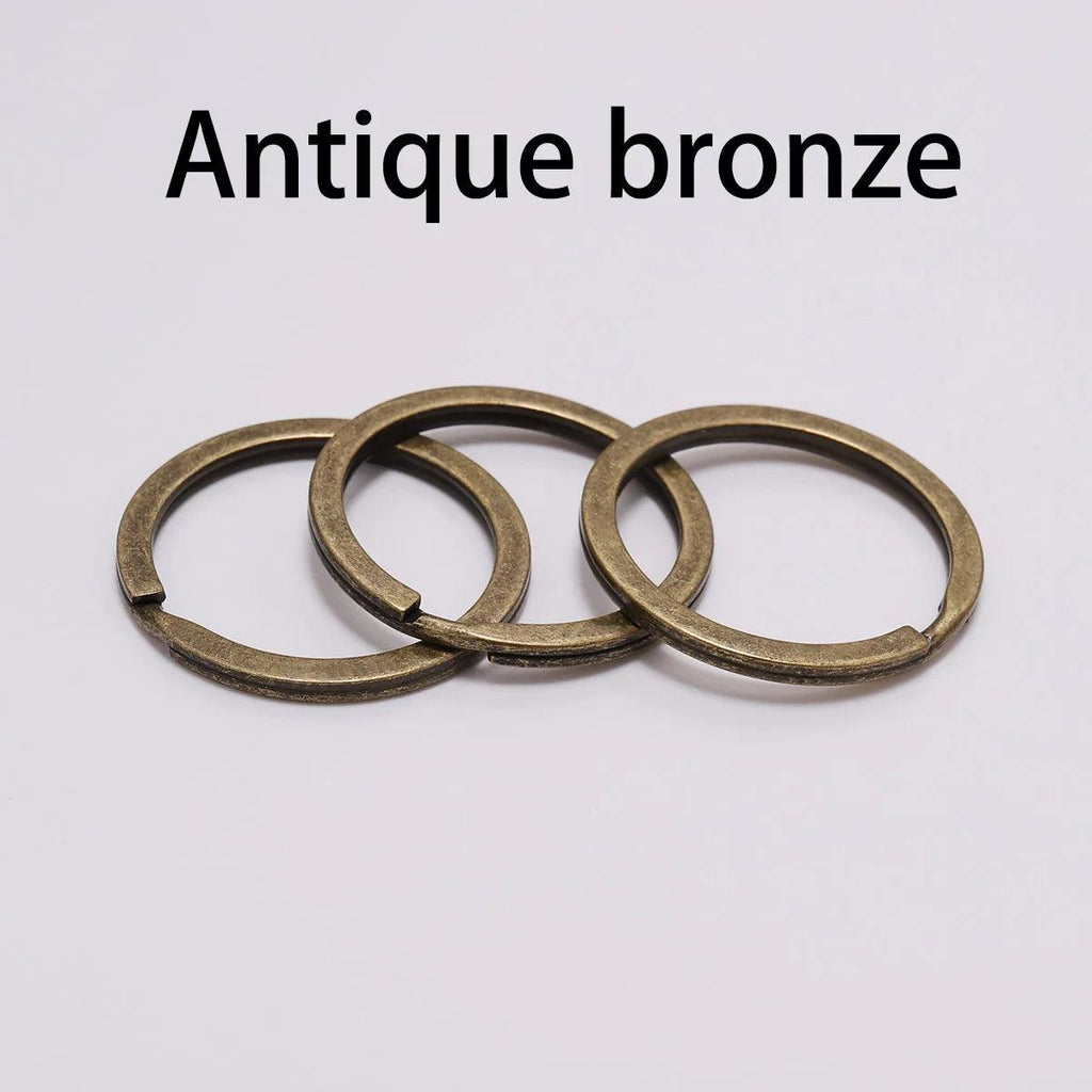 10Pcs/Lot 25 28 30mm Gold Round Key Ring Llaveros Clasp Findings Key Chain Split Ring Plated Key Ring For Jewelry Making