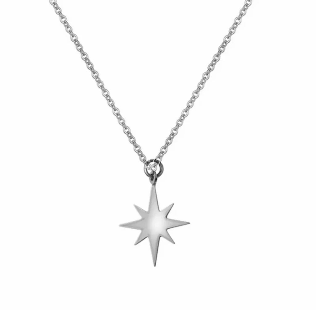 New 316 L Stainless Steel Star Sun Pendant Necklaces For Women Gold Color Clavicle Necklaces Fahion Jewelry Valentine's Day Gift