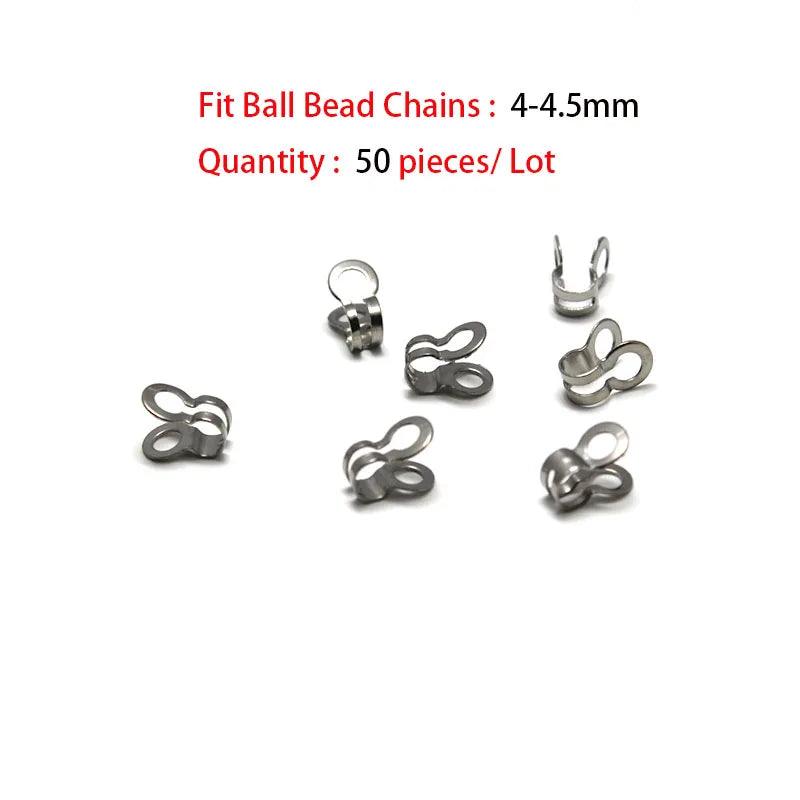 1.5 2.4 10 mm Stainless Steel Ball Bead Chains & Connector Bulk Chains for Jewelry Making Fit DIY Necklace Keychain Accessories