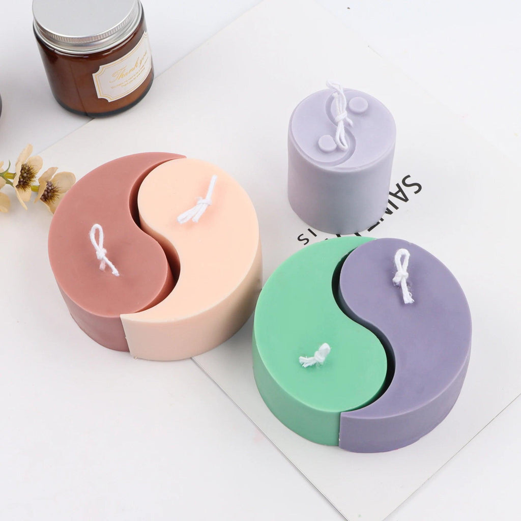 Tai Chi Yin Yang Candle Silicone Molds DIY Handmake Soap Epoxy Resin Chocolate Candy Cake Mousse Casting Art Crafts Moulds - Winord