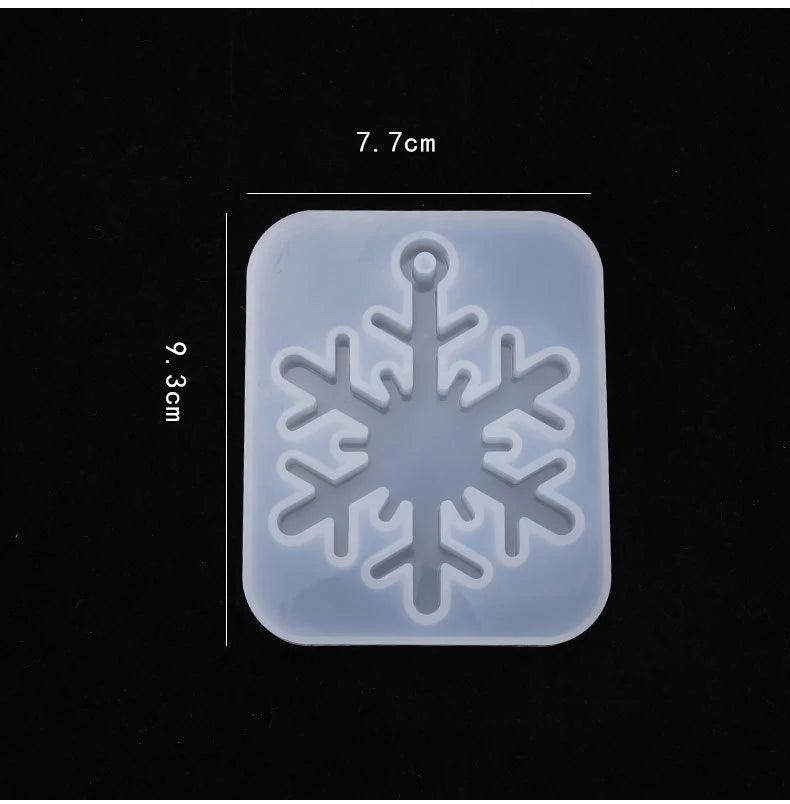 Snowflakes Shape UV Epoxy Silicon Mold For Earrings Pendant Keychain DIY Resin Mold Accessories Jewelry Making Crafts Xmas Decor