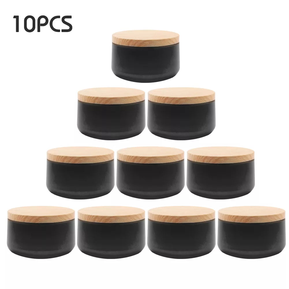 6pcs/10pcs Candle Tin Jars with Lid DIY Candle Making Kit Holder Storage Case for Spices Party Favor Sweets Gifts Not Wooden 6OZ