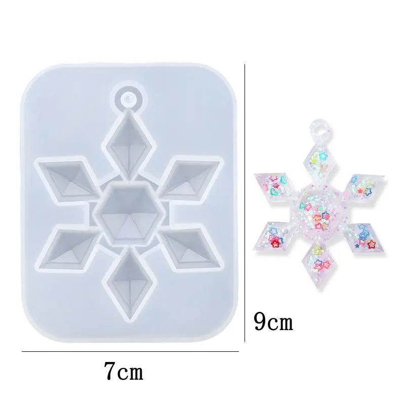Snowflake Epoxy Resin Mould Casting Tools Silicone Snowflake Mold Handmade Jewelry making Tools DIY Crafts Epoxy Resin Molds