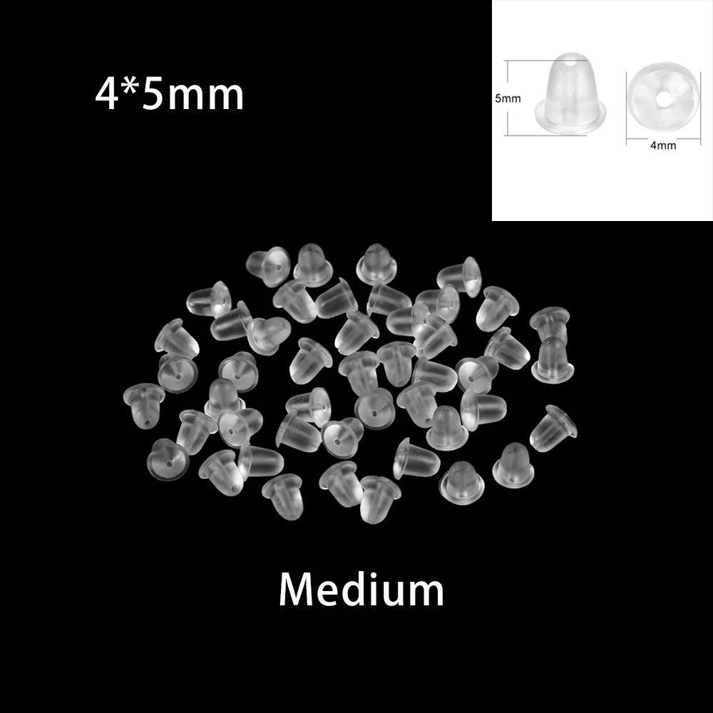 200-1000pcs/Lot Rubber Ear Backs Stopper Earnuts Stud Earring Back Supplies For DIY Jewelry Finding Making Accessories Wholesale