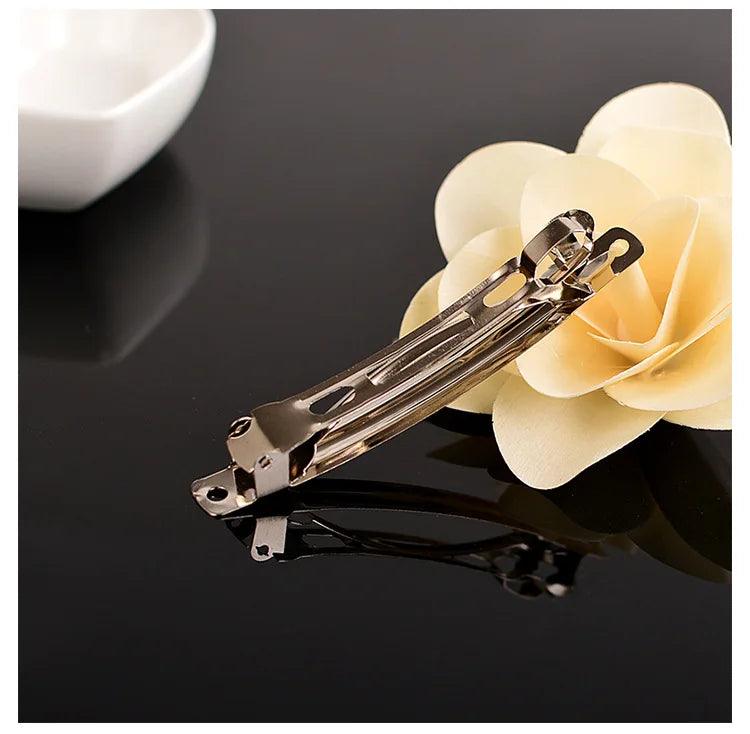 20pcs/lot Rhodium Color Metal French Barrettes Hair Clip 4cm 5cm 6cm 8cm 10cm DIY Hair Bow Clips for DIY Hair Jewelry Findings