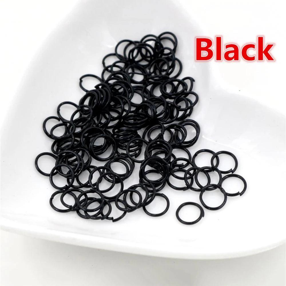 200pcs/Lot 3/4/5/6/7/8/10mm Metal DIY Jewelry Findings Open Single Loops Jump Rings & Split Ring for jewelry making