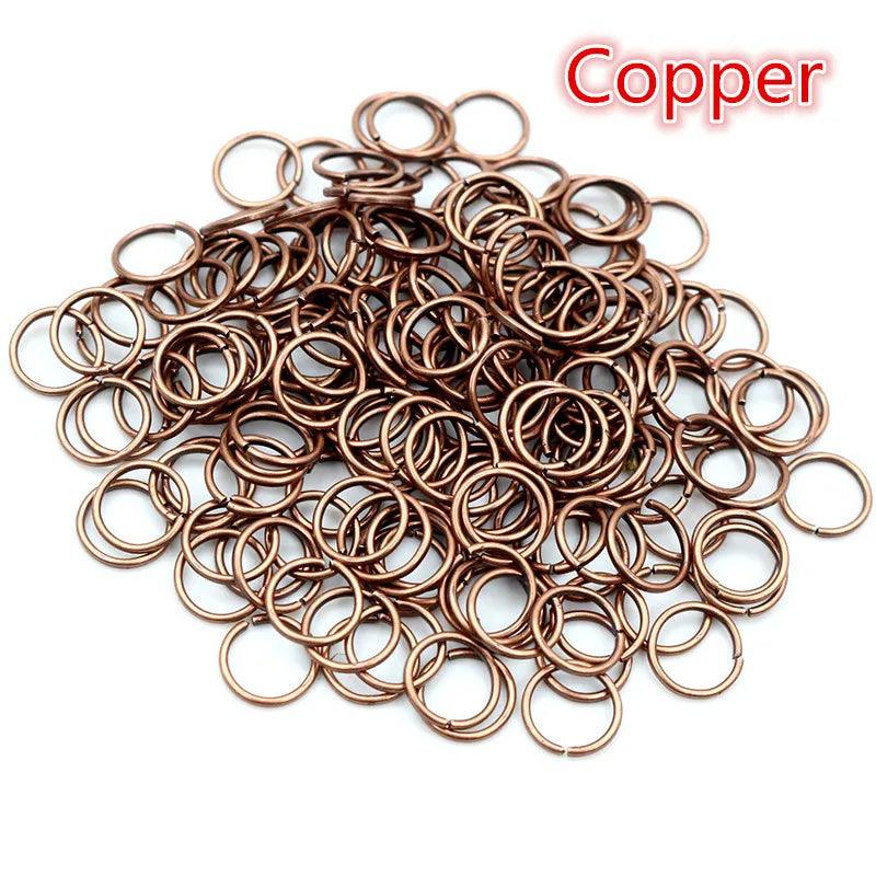 200pcs/Lot 3/4/5/6/7/8/10mm Metal DIY Jewelry Findings Open Single Loops Jump Rings & Split Ring for jewelry making