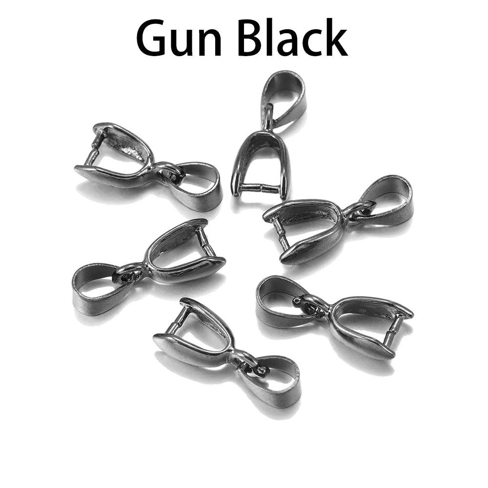 50pcs Melon Seeds Buckle Charm Bail Beads Connector Bale Pinch Clasp Clips Pendant Clasps Hook Supplies For Jewelry Findings