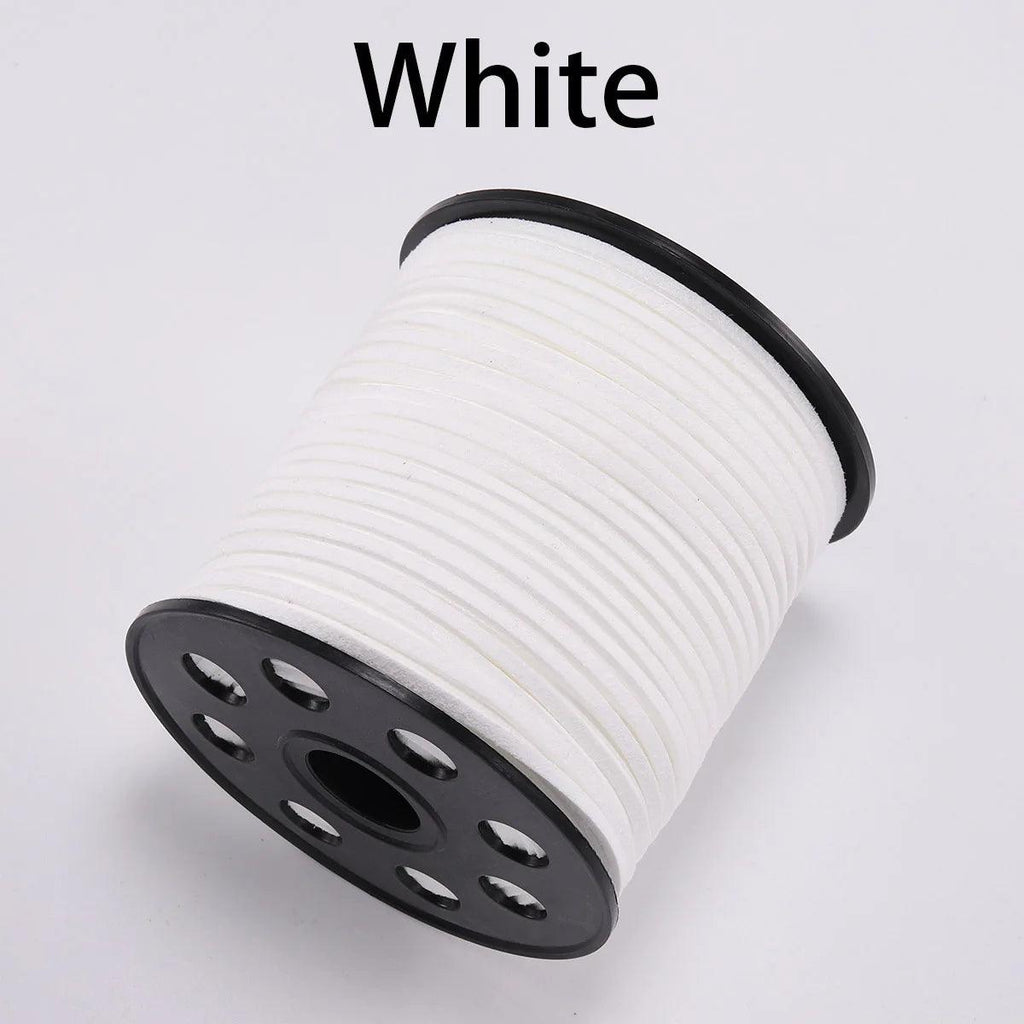 5/10/20m 2.5mm Flat Faux Suede Braided Cord Velvet Leather Rope Handmade Thread String for Jewelry Bracelet Necklace Keychain