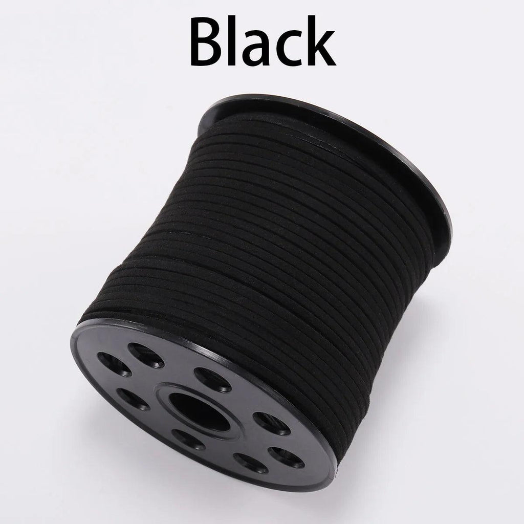 5/10/20m 2.5mm Flat Faux Suede Braided Cord Velvet Leather Rope Handmade Thread String for Jewelry Bracelet Necklace Keychain