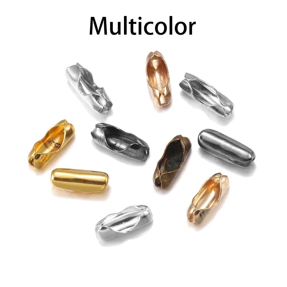 200pcs/lot Diameter 1.5/2/2.4/3.2 mm Ball Chain Connectors Clasps Connectors For DIY Jewelry Findings Making Supplie