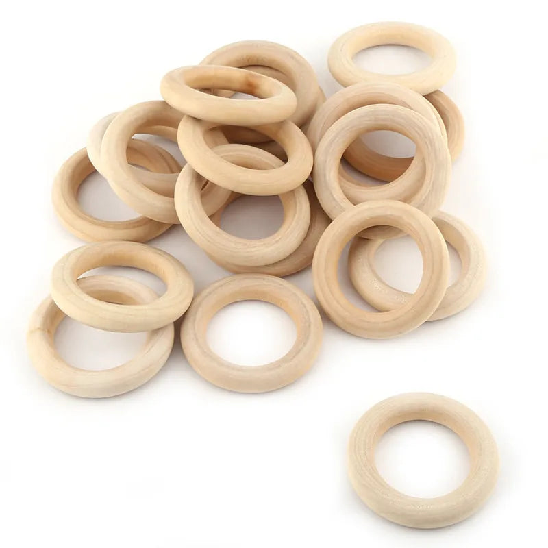 DIY Wooden Ring Wood Crafts Natural Handmade Material Kids Toy Party Wedding Decoration 20 /10 Pcs Wood Circle Hanging Ornament