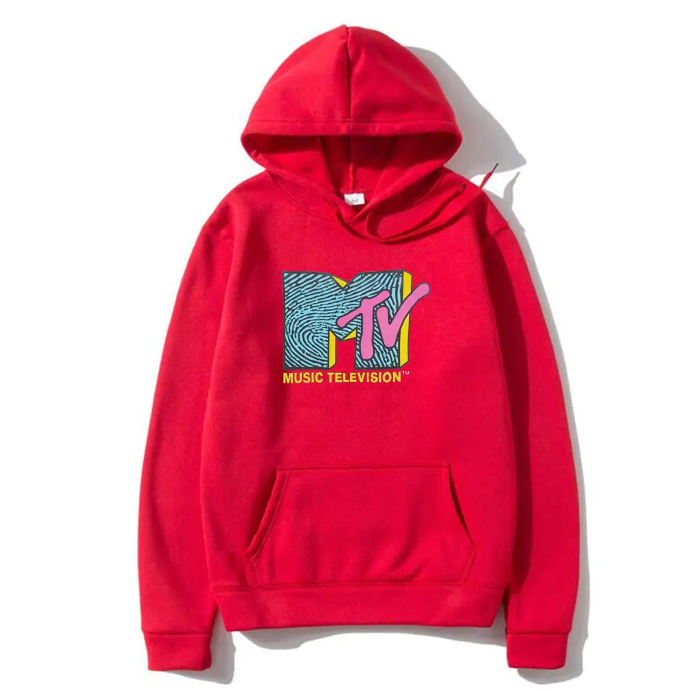 Mtv Music Television Hoodie Men Women Fashion Retro Rock Hip Hop Tv Hoodies Heather Grey Fashion Sweatshirt Unisex Streetwear
